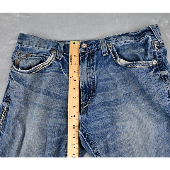 Ariat Jeans Mens 34x34 (33x32.5) M5 Slim Gambler Straight Stackable Distressed - Picture 12 of 13